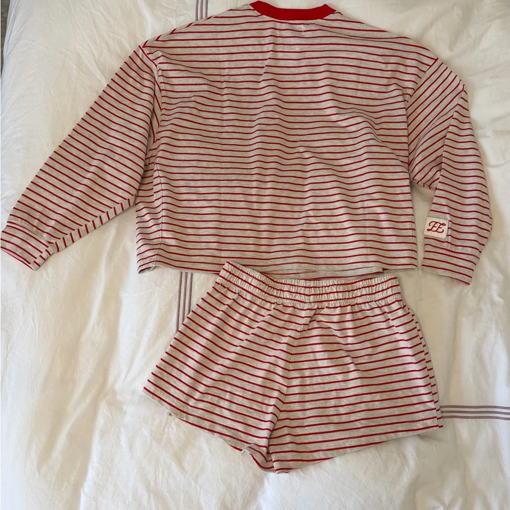 Sleeper Red Stripe Cotton Lounge Set - Sleeper - Picture 3 of 7